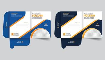 File folders with creative design and creative colorful layout vector