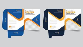 File folder, report cover with creative design and creative colorful layout vector