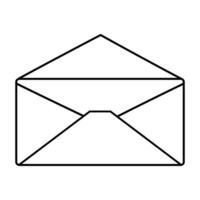 opened email icon, mail, sms, message, send, envelope. stroke style icon vector