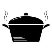 Hand Drawn Saucepan Sketch Symbol. Stockpot Element In Black Color Style. vector