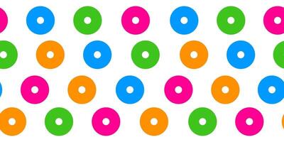 Seamless colorful circle pattern for background, wallpaper, textile, cover, banner, card. Simple, stylish, minimal design on white background. vector