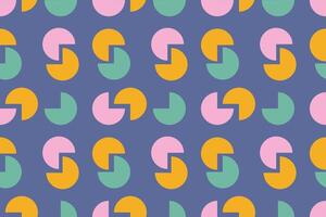 Colorful geometric seamless pattern. Abstract shapes arranged in a continuous design suitable for wallpapers, posters, branding, and fabric textures. Bold modern aesthetics. vector