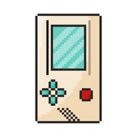 8 bit game device icon, Pixel art object. Old school computer graphic style. vector