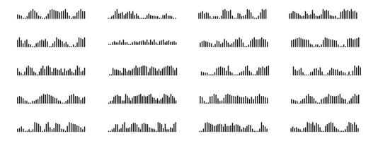 Sound wave design elements, Waveform pattern for music player, podcasts, mobile voice message, streaming. vector