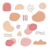 Neutral-colored abstract organic blob shape element. Flat illustration. vector