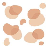 Neutral-colored abstract organic blob shape element. Flat design illustration. vector