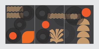 set of Abstract art for decoration and collection, printable and easy to edit vector