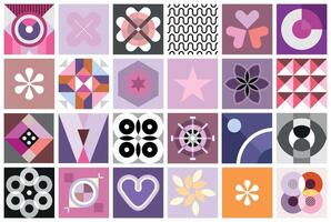 A collection of abstract designs in various colors vector