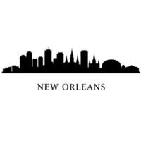 New Orleans Skyline Silhouette with Louisiana City. vector