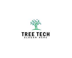 Tech tree logo conception network technology vector