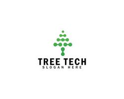 Circuit tree tech logo template design. Innovative digital technology concept business icon. illustration. vector