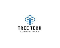 tech tree cloud idea logo icon symbol inspiration template vector