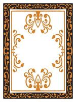 Square Ornamental Scroll Borders for Crafts vector