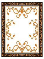 Calligraphic Scroll Frames for Elegant Prints vector