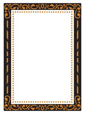 Gold Foil Scroll Frames for Luxury Cards