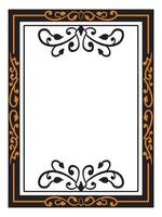 Decorative Wedding Frame with Scroll Accents vector
