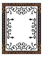 Fancy Wedding Frame with Swirls vector