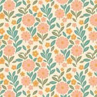 minimalist flower pattern background vector