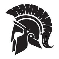 Spartan Helmet Icon on White Background vector