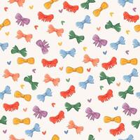 Ribbons and bows seamless pattern. design for wrapping paper, cards, textile. vector