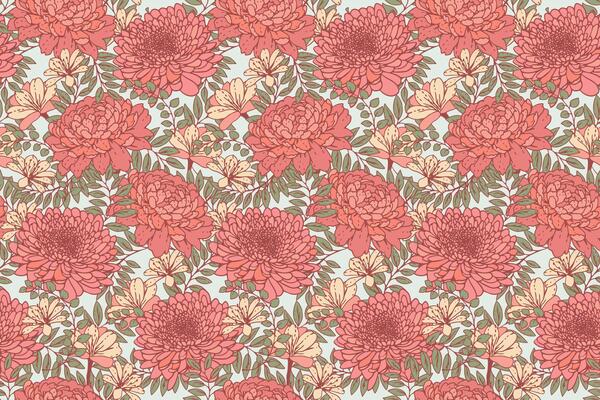 Summer or spring seamless floral pattern. Blooming mixed with herbs, leaves and meadow plants. Pastel wildflowers background print. drawn illustration. Nature ornament for designs, fabric