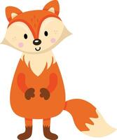 Cute Charming Smiling Fox Character vector