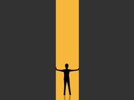 Businessmen are squeezed from both sides vector