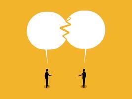 Failed business communication, two businessmen arguing vector