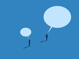 Talk, Communicate, Business leader has a powerful voice compared to others vector
