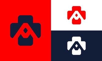 Simple A medical logo. vector
