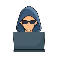 illustration of Hacker man vector
