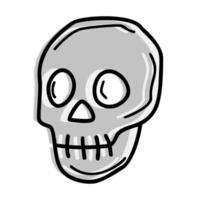 a cartoon skull with a big head vector