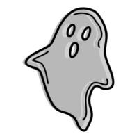 a ghost hand drawn in a white background vector