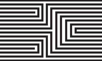 Abstract arrow op art background made from black and white lines vector