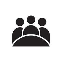 Group of People Icon Representing Teamwork and Collaboration Editable Illustration Isolated on a White Background for Digital Use vector