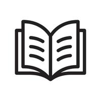 Open book icon symbolizing reading or learning Editable Illustration isolated on a white background vector