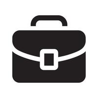 Briefcase Icon Representing Business, Professional Work, and Career Editable Illustration Isolated on a White Background Ideal for Corporate, Office, and Work Equipment Graphics vector