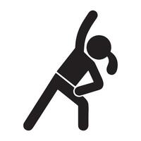 Person Stretching Icon Representing Fitness and Exercise Editable Illustration Isolated on a White Background for Digital Use vector