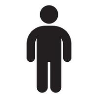 Minimalist Human Icon Representing User Profile, Accessibility, and Generic Identity Editable Illustration isolated on a white background vector