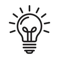 Lightbulb Icon Representing Ideas and Innovation Editable Illustration Isolated on a White Background vector
