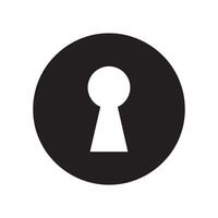 Keyhole Icon Editable Illustration isolated on a white background, suitable for security, lock, privacy, and design projects vector