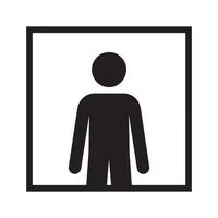 Generic User Profile Icon Representing Personal Identity and Online Presence Editable Illustration isolated on a white background vector