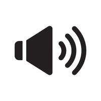 Speaker Icon Representing Sound and Volume Editable Illustration isolated on a white background vector