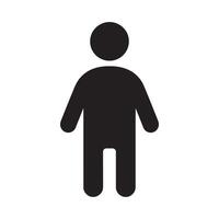 Generic Person Icon Representing User Profile, Accessibility, and Human Interaction Editable Illustration isolated on a white background vector