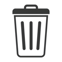 digital cesta de lixo para deletando indesejado arquivos permanentemente. png