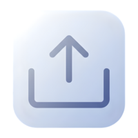 Digital Upload Button Seamless Data Transfer Icon png