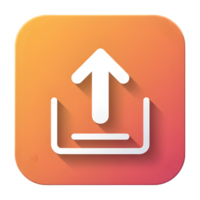 Digital Upload Button Simple, Clean, and Modern Design png