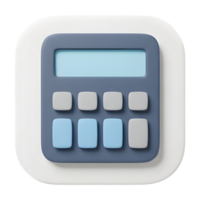 Digital Calculator Application Icon Design Render png