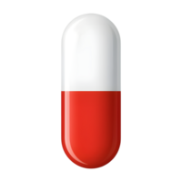 Single Capsule Red and White Medication png