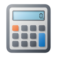 Digital Calculator Displaying Zero Ready for Calculations png